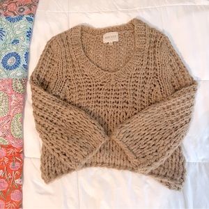 Mauve Chunky Knit Oversized Sweater Women’s Size XS (Extra Small)